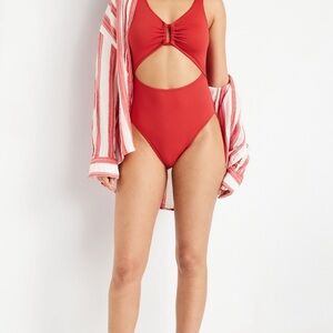 Old Navy Red One Piece Swimsuit